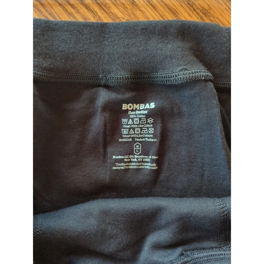 New Bombas Men's 100% Cotton Boxer‎ Underwear Size M/L 32-37 Black Color